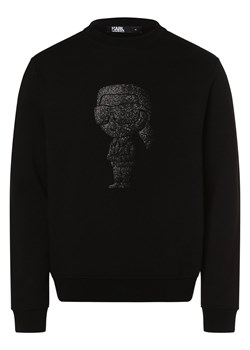 KARL LAGERFELD Męska bluza nierozpinana Mężczyźni Bawełna czarny nadruk ze sklepu vangraaf w kategorii Bluzy męskie - zdjęcie 162706524