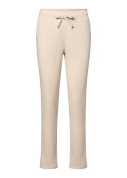 Marie Lund Damskie spodnie dresowe Kobiety Bawełna piaskowy jednolity ze sklepu vangraaf w kategorii Spodnie damskie - zdjęcie 162706540