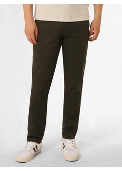 Selected Spodnie Mężczyźni Bawełna oliwkowy jednolity ze sklepu vangraaf w kategorii Spodnie męskie - zdjęcie 162706614