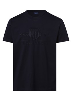 Gant T-shirt męski Mężczyźni Bawełna granatowy jednolity ze sklepu vangraaf w kategorii T-shirty męskie - zdjęcie 162708153
