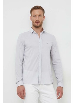 Calvin Klein koszula męska kolor biały slim z kołnierzykiem klasycznym ze sklepu ANSWEAR.com w kategorii Koszule męskie - zdjęcie 162717002