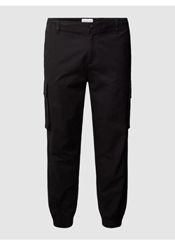 Spodnie cargo PLUS SIZE w jednolitym kolorze model ‘SKINNY WASHED’ ze sklepu Peek&Cloppenburg  w kategorii Spodnie męskie - zdjęcie 162718582