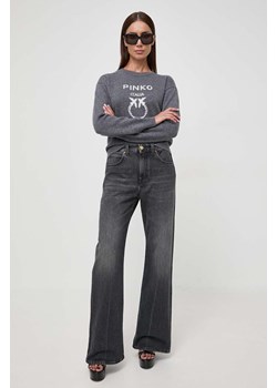 Pinko jeansy damskie kolor szary 101733.A13Z ze sklepu ANSWEAR.com w kategorii Jeansy damskie - zdjęcie 162721222
