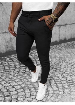 Spodnie męskie chino materiałowe czarne OZONEE O/1000Z ze sklepu ozonee.pl w kategorii Spodnie męskie - zdjęcie 162722462