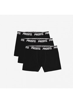 Męskie bokserki (3-pack) Prosto Boxers - czarne ze sklepu Sportstylestory.com w kategorii Majtki męskie - zdjęcie 162733551
