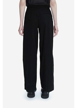 A.P.C. spodnie bawełniane kolor czarny proste high waist COFAM.F08427-BLACK ze sklepu PRM w kategorii Spodnie damskie - zdjęcie 162743374
