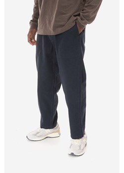 Gramicci spodnie bawełniane Loose Tapered Pant kolor granatowy szerokie medium waist G103.OGT-KREMOWY ze sklepu PRM w kategorii Spodnie męskie - zdjęcie 162743384
