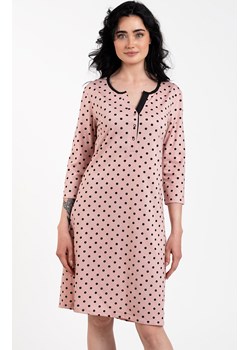 Koszula nocna damska z rękawem 3/4 Marit, Kolor różowo-czarny, Rozmiar S, Italian Fashion ze sklepu Intymna w kategorii Koszule nocne - zdjęcie 162743480