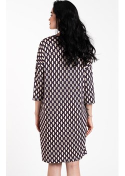 Koszula nocna damska z rękawem 3/4 Milda, Kolor ecru-granat, Rozmiar S, Italian Fashion - id: 177046 - marki Italian Fashion - 162743484 Koszula nocna damska z rękawem 3/4 Milda, Kolor ecru-granat, Rozmiar S, Italian Fashion ze sklepu Intymna w kategorii Koszule nocne - zdjęcie 162743484