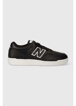 New Balance sneakersy skórzane BB480LBT kolor czarny ze sklepu ANSWEAR.com w kategorii Buty sportowe męskie - zdjęcie 162747411