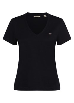 Gant T-shirt damski Kobiety Dżersej granatowy jednolity ze sklepu vangraaf w kategorii Bluzki damskie - zdjęcie 162753883