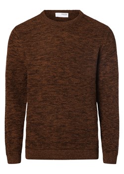 Selected Sweter męski Mężczyźni Bawełna mocca marmurkowy ze sklepu vangraaf w kategorii Swetry męskie - zdjęcie 162753892