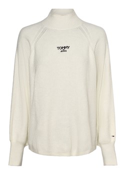 Tommy Jeans Sweter damski Kobiety écru jednolity ze sklepu vangraaf w kategorii Swetry damskie - zdjęcie 162753904