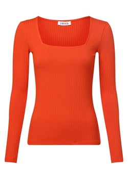 EDITED Damska koszulka z długim rękawem Kobiety wiskoza pomarańczowy jednolity ze sklepu vangraaf w kategorii Bluzki damskie - zdjęcie 162753934