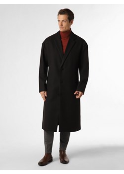 Finshley & Harding Płaszcz męski Mężczyźni czarny jednolity ze sklepu vangraaf w kategorii Płaszcze męskie - zdjęcie 162753963