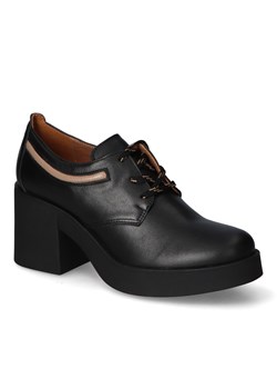 Półbuty Gamis 7363 Czarny lico+ Beż ze sklepu Arturo-obuwie w kategorii Półbuty damskie - zdjęcie 162755343
