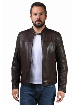 Męska kurtka skórzana PABLO d brown ze sklepu David Ryan w kategorii Kurtki męskie - zdjęcie 162755831