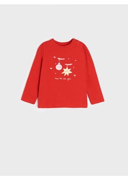 Sinsay - Koszulka z nadrukiem - czerwony ze sklepu Sinsay w kategorii Kaftaniki i bluzki - zdjęcie 162771471
