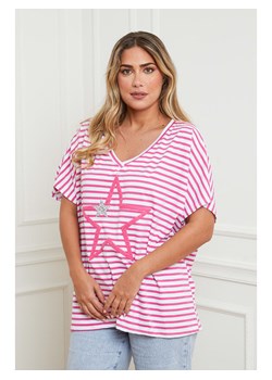 Plus Size Company Koszulka w kolorze różowym ze sklepu Limango Polska w kategorii Bluzki damskie - zdjęcie 162773490