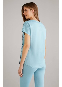 Koszulka damska z bawełny Joop niebieska 642129 ze sklepu piubiu_pl w kategorii Bluzki damskie - zdjęcie 162778022