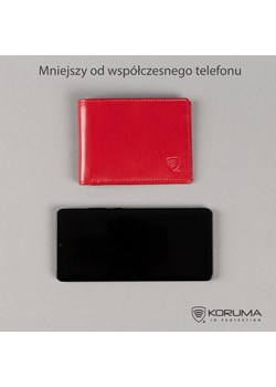 Cienki portfel damski skórzany typu SLIM (Czerwony) ze sklepu Koruma ID Protection w kategorii Portfele damskie - zdjęcie 162783170