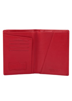 Skórzany portfel podróżny na karty oraz dokumenty zbliżeniowe (czerwony) ze sklepu Koruma ID Protection w kategorii Portfele damskie - zdjęcie 162783482
