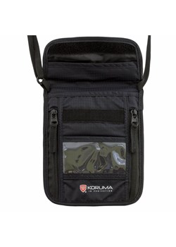 Paszportówka antykradzieżowa na szyję z zabezpieczniem RFID STOP (Czarny) ze sklepu Koruma ID Protection w kategorii Saszetki - zdjęcie 162783581