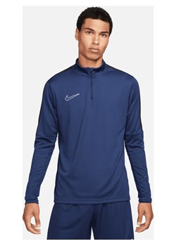 Męska koszulka piłkarska z zamkiem 1/2 Dri-FIT Nike Academy - Niebieski ze sklepu Nike poland w kategorii T-shirty męskie - zdjęcie 162784241