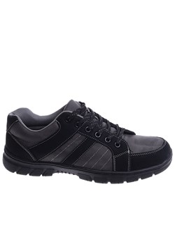 Szaro czarne wiązane buty męskie /E9-1 14862 T425/ ze sklepu Pantofelek24.pl w kategorii Buty sportowe męskie - zdjęcie 162786231