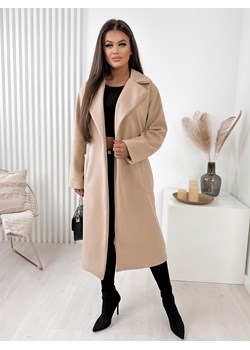 płaszcz kensel beżowy one size ze sklepu UBRA w kategorii Płaszcze damskie - zdjęcie 162797400