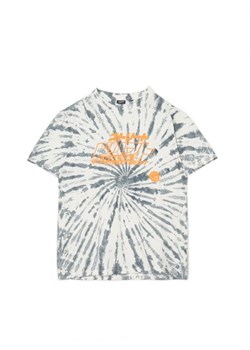 Cropp - Szaro-biała koszulka tie-dye - biały ze sklepu Cropp w kategorii T-shirty męskie - zdjęcie 162801383