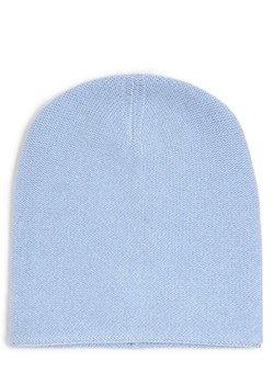 Marie Lund Damska czapka z czystego kaszmiru Kobiety Kaszmir niebieski jednolity ze sklepu vangraaf w kategorii Czapki zimowe damskie - zdjęcie 162805391