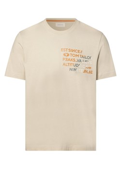 Tom Tailor T-shirt męski Mężczyźni Bawełna piaskowy nadruk ze sklepu vangraaf w kategorii T-shirty męskie - zdjęcie 162812923