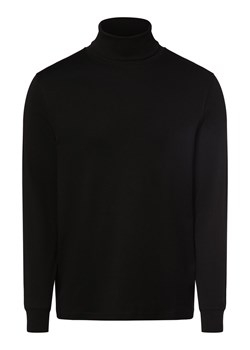 Mc Earl Męska koszulka z długim rękawem Mężczyźni Bawełna czarny jednolity ze sklepu vangraaf w kategorii T-shirty męskie - zdjęcie 162812933