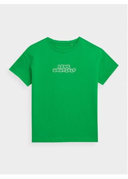 4F T-Shirt 4FJAW23TTSHF0825 Zielony Regular Fit ze sklepu MODIVO w kategorii T-shirty chłopięce - zdjęcie 162819084