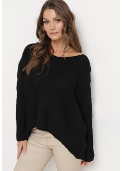 Czarny Sweter Vedera ze sklepu Born2be Odzież w kategorii Swetry damskie - zdjęcie 162820783