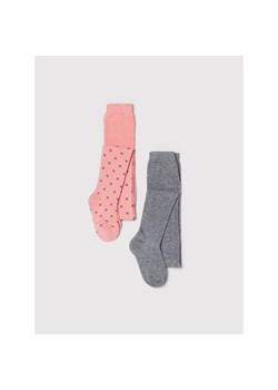Komplet 2 par rajstop OVS 1341392 Grey/Pink 374 ze sklepu eobuwie.pl w kategorii Rajstopy dziecięce - zdjęcie 162821351