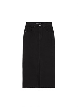 Cropp - Czarna jeansowa spódnica midi - czarny ze sklepu Cropp w kategorii Spódnice - zdjęcie 162821583