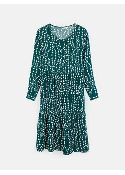 GATE Damska sukienka midi z wiskozy z nadrukiem 34 ze sklepu gateshop w kategorii Sukienki - zdjęcie 162831392