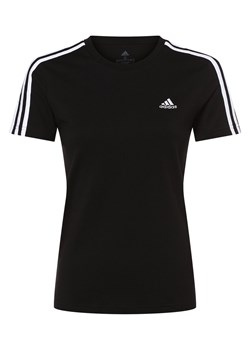 adidas Sportswear T-shirt damski Kobiety Bawełna czarny jednolity ze sklepu vangraaf w kategorii Bluzki damskie - zdjęcie 162832311