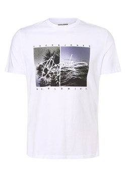 Jack & Jones T-shirt męski Mężczyźni Bawełna biały nadruk ze sklepu vangraaf w kategorii T-shirty męskie - zdjęcie 162832330