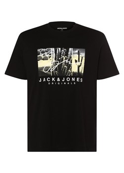 Jack & Jones T-shirt męski Mężczyźni Bawełna czarny nadruk ze sklepu vangraaf w kategorii T-shirty męskie - zdjęcie 162832332