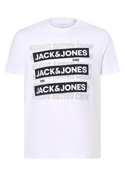 Jack & Jones T-shirt męski Mężczyźni Bawełna biały nadruk ze sklepu vangraaf w kategorii T-shirty męskie - zdjęcie 162832333
