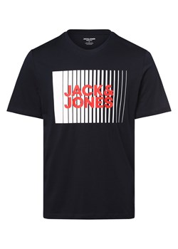 Jack & Jones T-shirt męski Mężczyźni Bawełna granatowy nadruk ze sklepu vangraaf w kategorii T-shirty męskie - zdjęcie 162832342