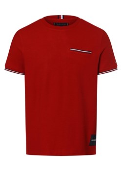 Tommy Hilfiger T-shirt męski Mężczyźni Bawełna czerwony jednolity ze sklepu vangraaf w kategorii T-shirty męskie - zdjęcie 162832363