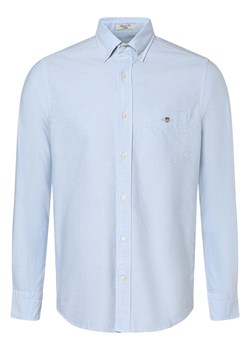Gant Koszula męska Mężczyźni Regular Fit Bawełna jasnoniebieski jednolity ze sklepu vangraaf w kategorii Koszule męskie - zdjęcie 162832383
