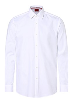 HUGO Koszula męska Mężczyźni Slim Fit Bawełna biały jednolity ze sklepu vangraaf w kategorii Koszule męskie - zdjęcie 162832432