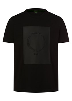 BOSS Green T-shirt męski Mężczyźni Bawełna czarny nadruk ze sklepu vangraaf w kategorii T-shirty męskie - zdjęcie 162832454