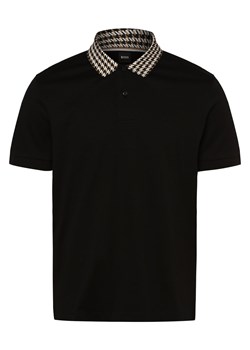 BOSS Męska koszulka polo Mężczyźni Bawełna czarny jednolity ze sklepu vangraaf w kategorii T-shirty męskie - zdjęcie 162832471
