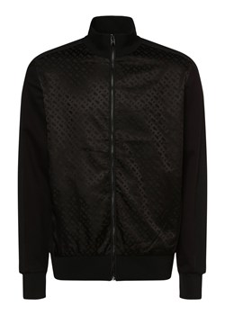 BOSS Męska bluza rozpinana Mężczyźni czarny jednolity ze sklepu vangraaf w kategorii Bluzy męskie - zdjęcie 162832484